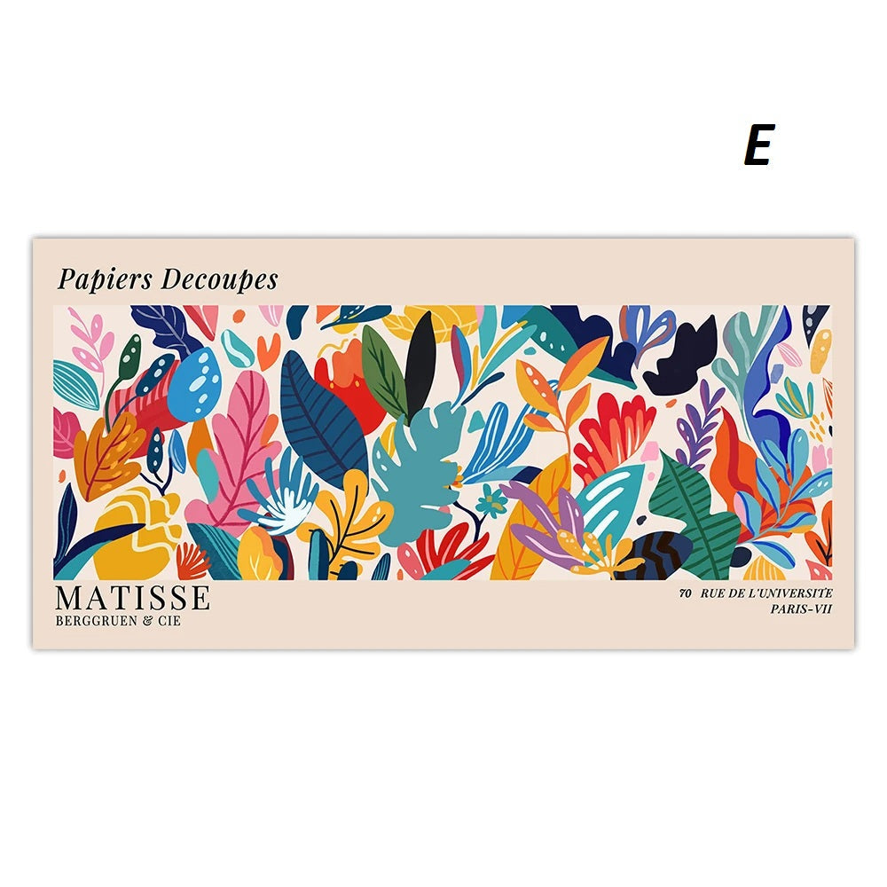 Large Matisse Bauhaus Abstract Geometric Leaves Exhibition Canvas Prints Wall Art
