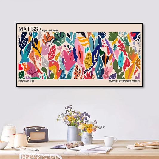 Large Matisse Bauhaus Abstract Geometric Leaves Exhibition Canvas Prints Wall Art