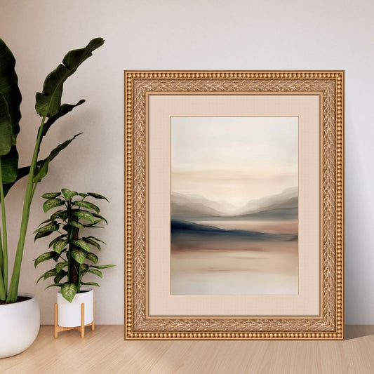 Minimalist Japandi Abstract Pastel Landscape Canvas Wall Art