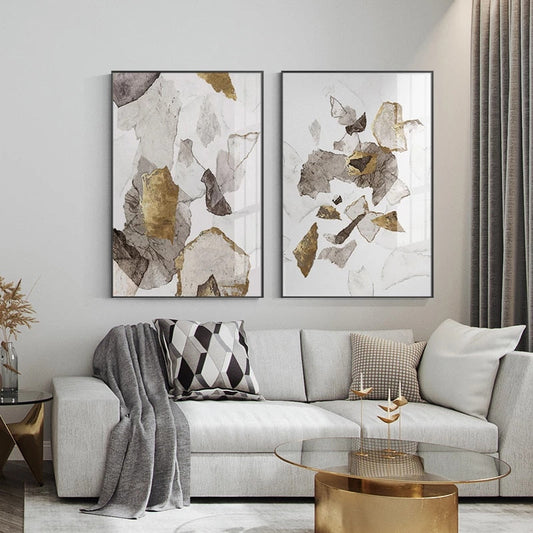Rustic Golden Brown Upscale Canvas Prints