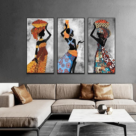 Modern African Tribal Women Art Canvas Prints