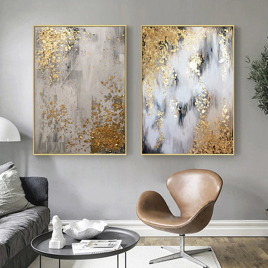 Modern Chic Abstract Golden Canvas Prints