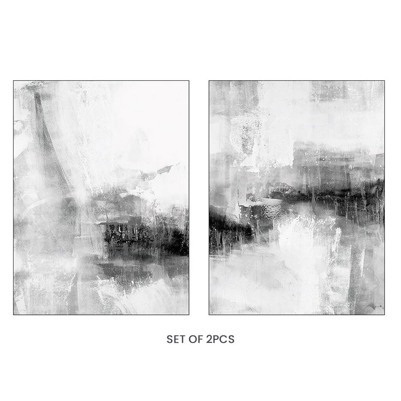 Modern Minimalist Black & White Abstract Canvas Prints
