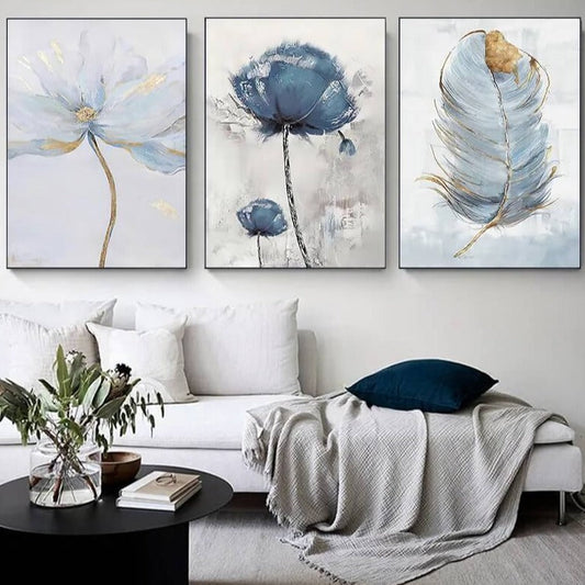 Modern Minimalist Scandinavian Flower Wall Art
