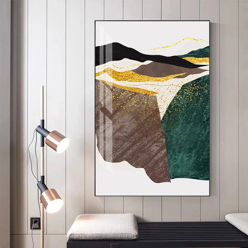 Modern Mountain Landscape Wall Art Canvas Prints