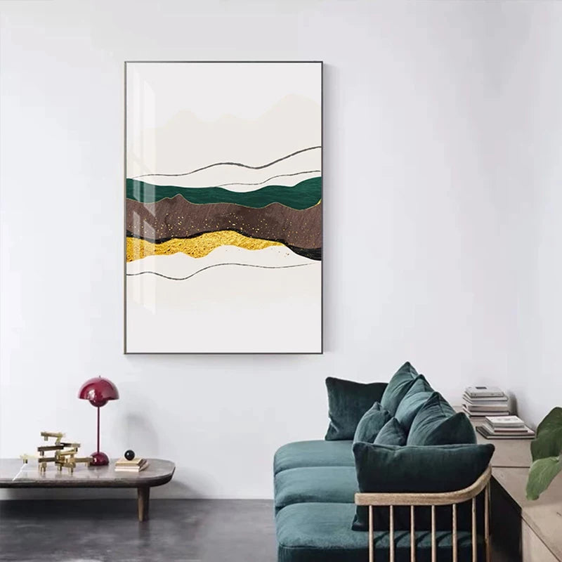 Modern Mountain Landscape Wall Art Canvas Prints