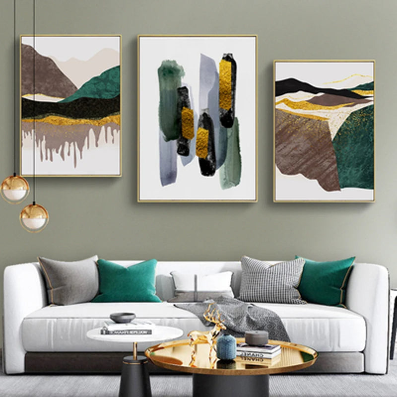 Modern Mountain Landscape Wall Art Canvas Prints