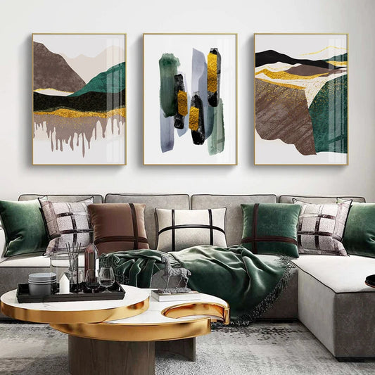 Modern Mountain Landscape Wall Art Canvas Prints