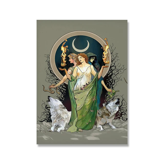 Mystical Moon Goddess Hecate Wall Art