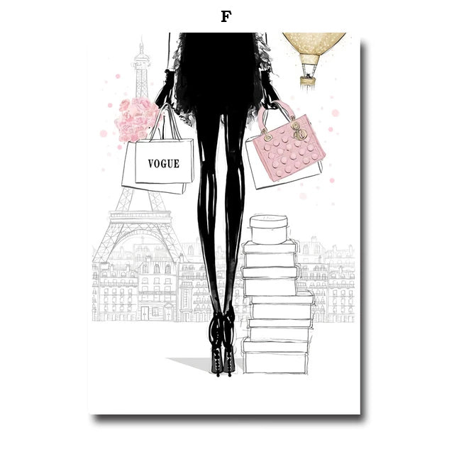New York Vogue Fashion Glamour Canvas Prints