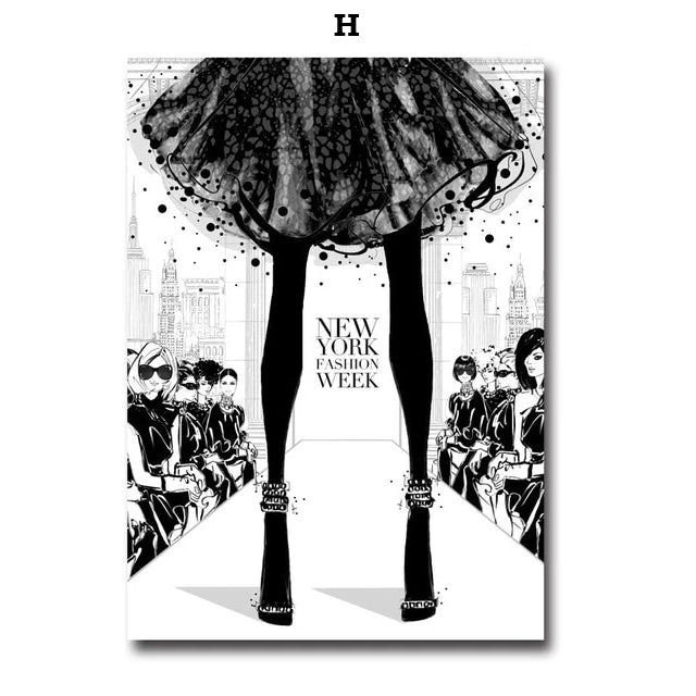 New York Vogue Fashion Glamour Canvas Prints