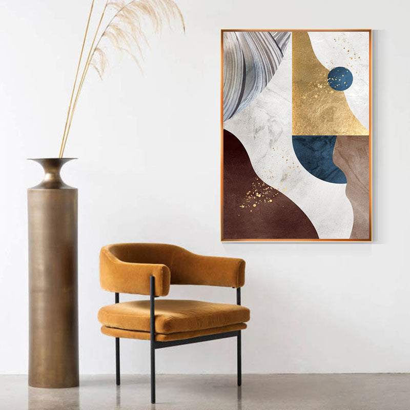 Nordic Modern Geometric Gold Canvas Prints
