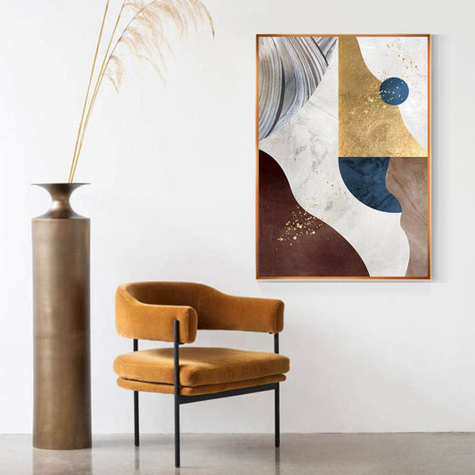 Nordic Modern Geometric Gold Canvas Prints