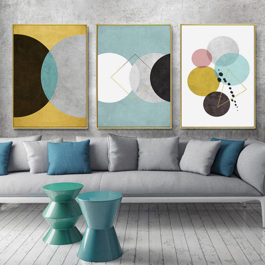Abstract Pastel Bubbles Geometric Canvas Prints