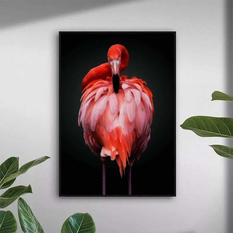 Pink Flamingo Canvas Wall Art