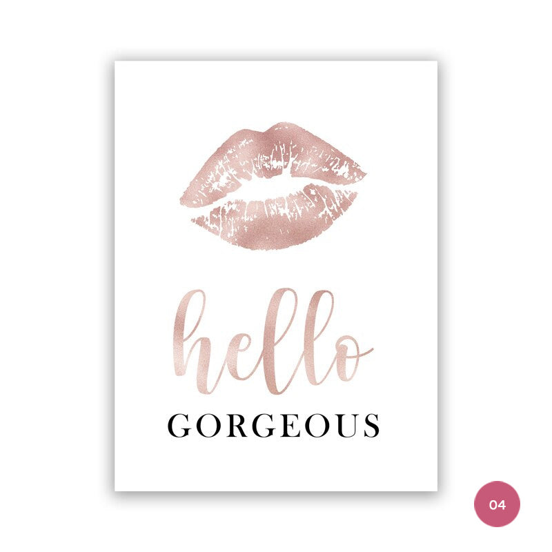 Pink Lipstick Handbag Fashion Canvas Prints