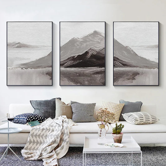 Abstract Mountain Landscape Modern Wall Art Canvas Prints
