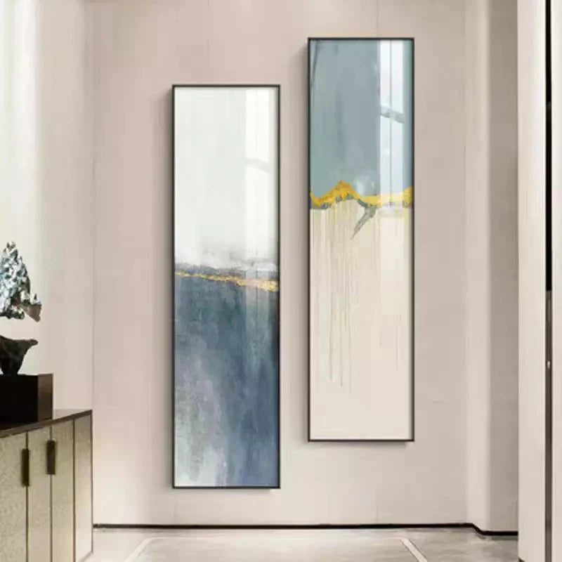 Abstract Geomorphic Vertical Strip Wall Art Canvas Prints