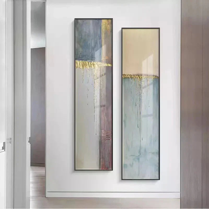 Abstract Geomorphic Design Abstract Geomorphic Vertical Strip Wall Art Canvas Prints Skyscraper F ...