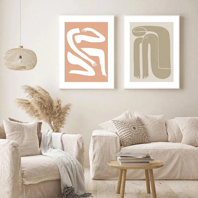 Abstract Minimalist Figure Art Canvas Prints Wall Art