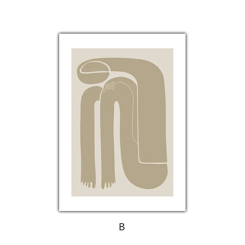 Abstract Minimalist Figure Art Canvas Prints Wall Art