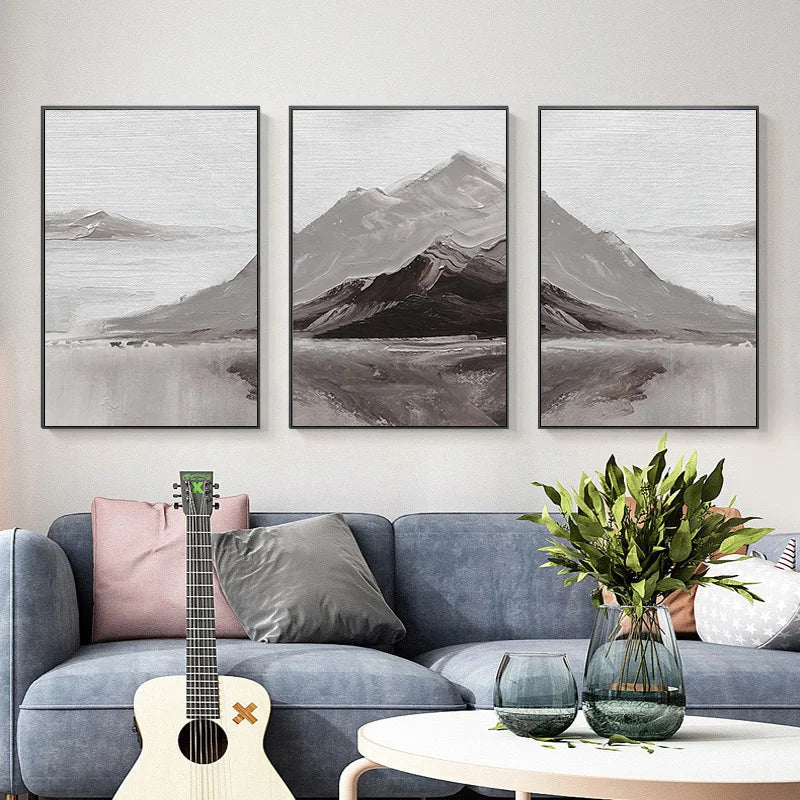 Abstract Mountain Landscape Modern Wall Art Canvas Prints