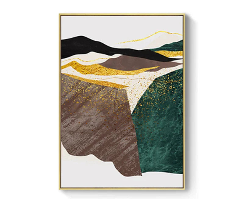 Modern Mountain Landscape Wall Art Canvas Prints