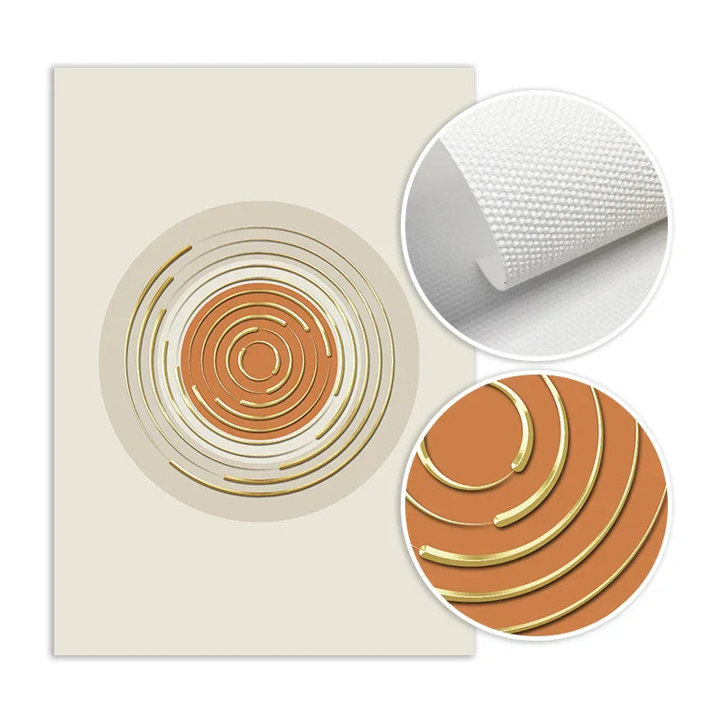 Abstract Pastel Landscape Sun Moon Boho Wall Art Canvas Prints