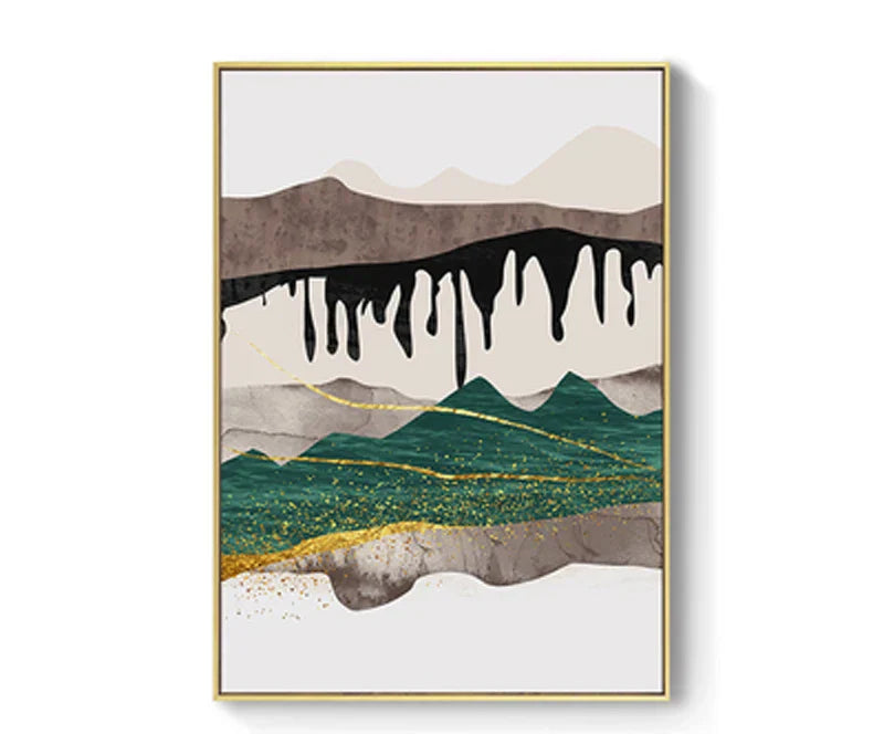 Modern Mountain Landscape Wall Art Canvas Prints