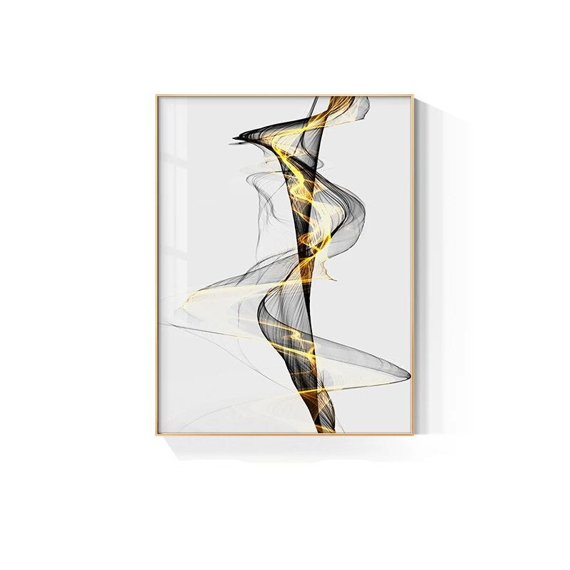 Abstract Twisted Lines Minimalist Wall Art Canvas Prints
