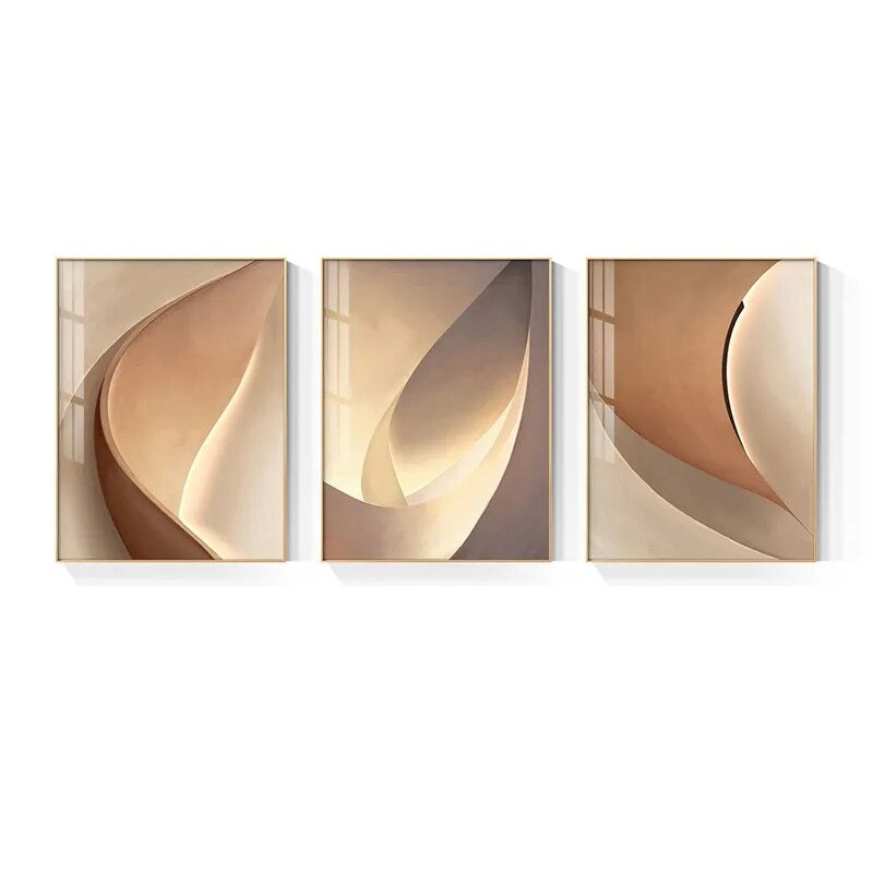 Abstract Terracotta Modern Wall Art Canvas Prints