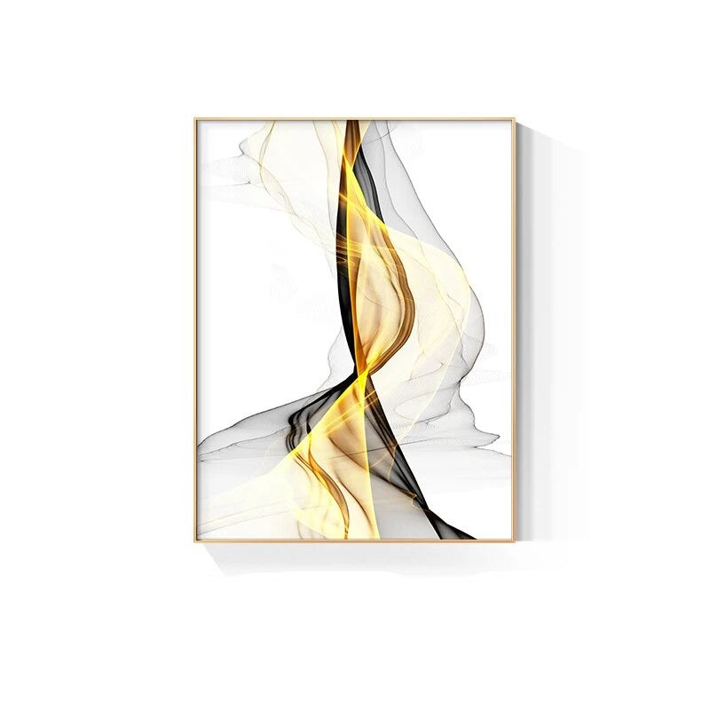 Abstract Twisted Lines Minimalist Wall Art Canvas Prints
