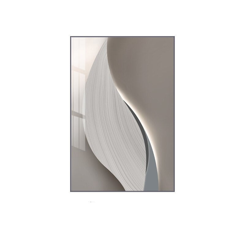 Modern Abstract Gray Beige Wall Art Canvas Prints