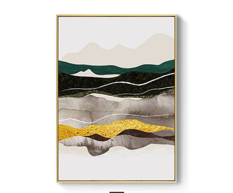 Modern Mountain Landscape Wall Art Canvas Prints
