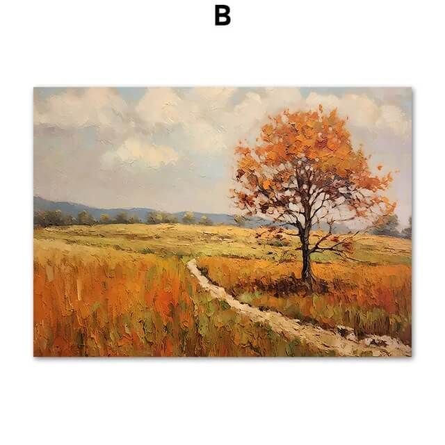 Squirrel Butterfly Pumpkin Rustic Autumn Wall Art