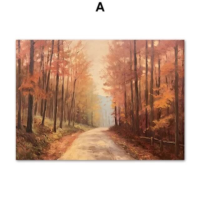 Squirrel Butterfly Pumpkin Rustic Autumn Wall Art