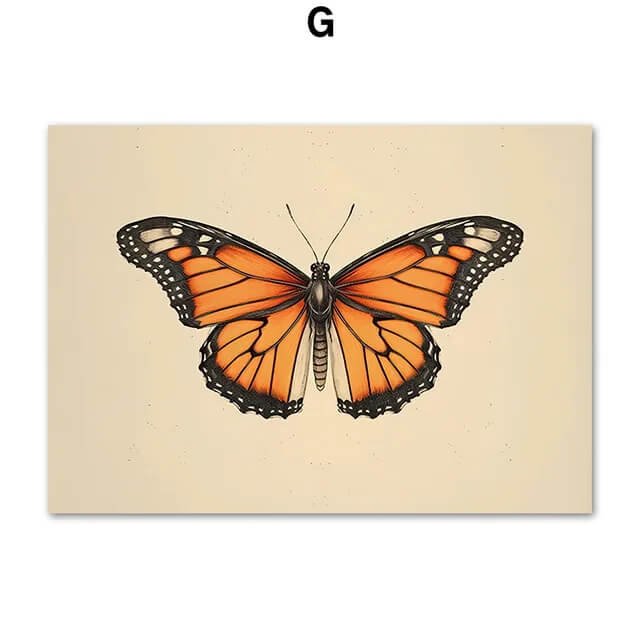 Squirrel Butterfly Pumpkin Rustic Autumn Wall Art