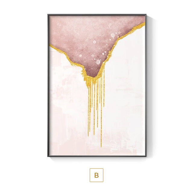 Pastel Pink Abstract Canvas Prints