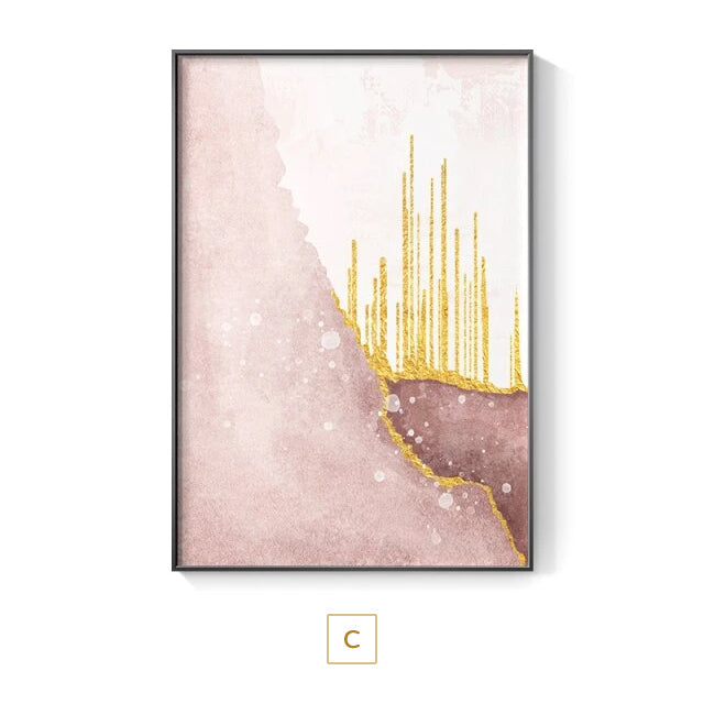 Pastel Pink Abstract Canvas Prints