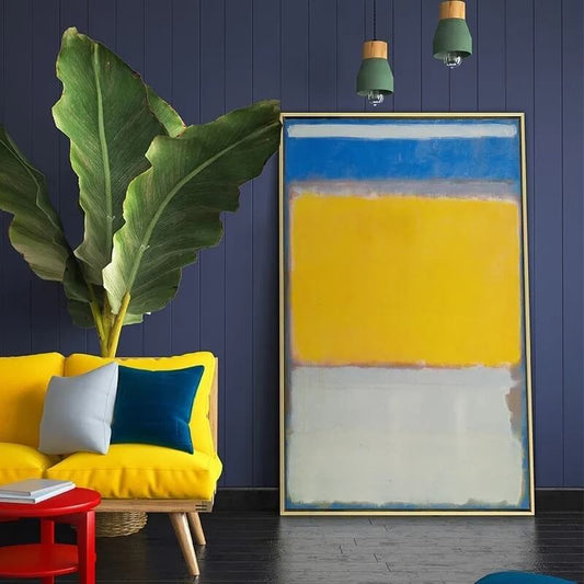 Vintage Abstract Red Yellow Blue Canvas Prints