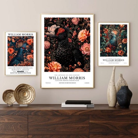 William Morris Exotic Tropical Birds Wall Art Canvas Prints
