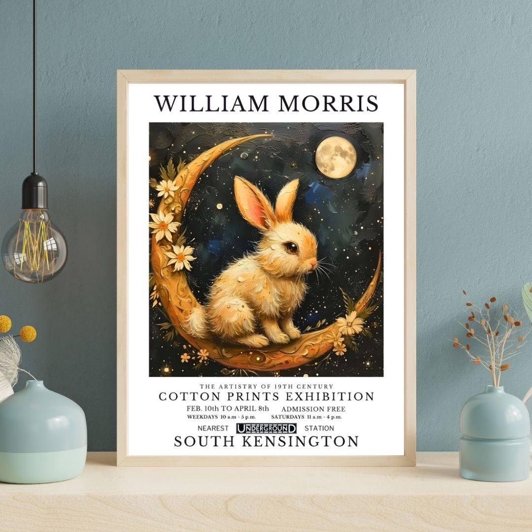 Rabbit Hare Vintage Animal William Morris Wall Art