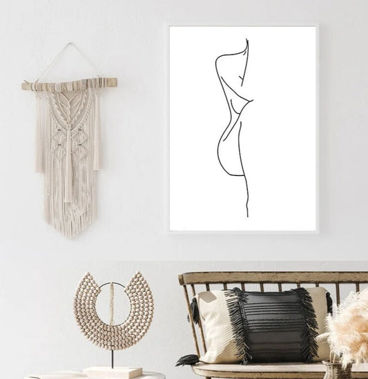 Woman Silhouette Minimalist Wall Art