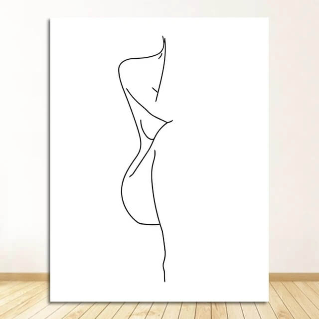 Woman Silhouette Minimalist Wall Art