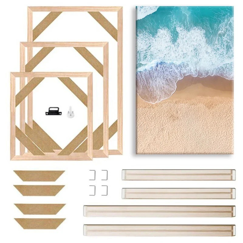 Bespoke DIY Canvas Stretcher Bar Kit | Custom Pine Wood Gallery Frame for Canvas Prints & Oil Paintings