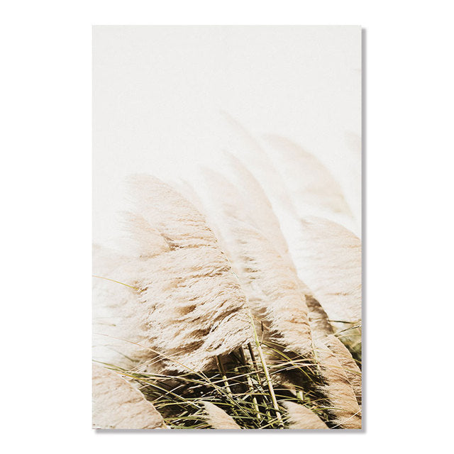 Yoga Namaste Pampas Grass Canvas Prints