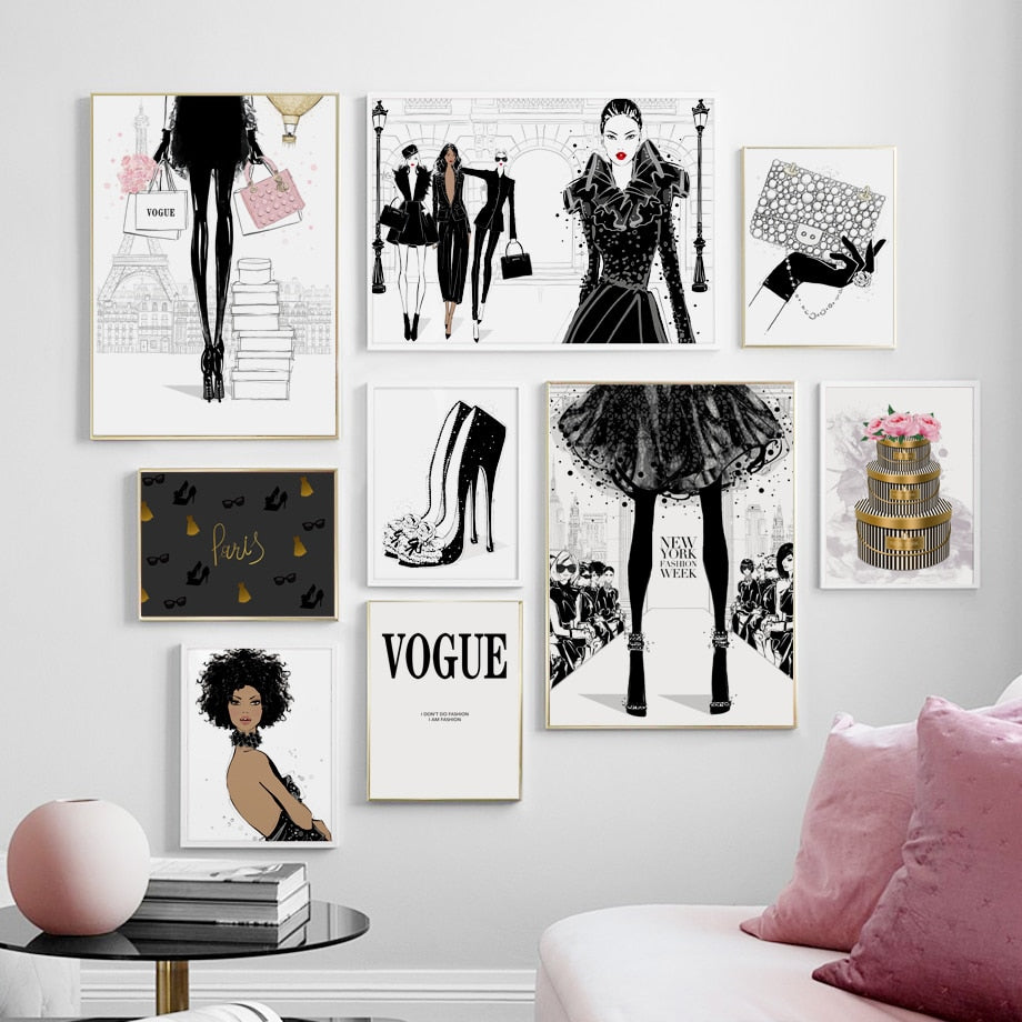 New York Vogue Fashion Glamour Canvas Prints