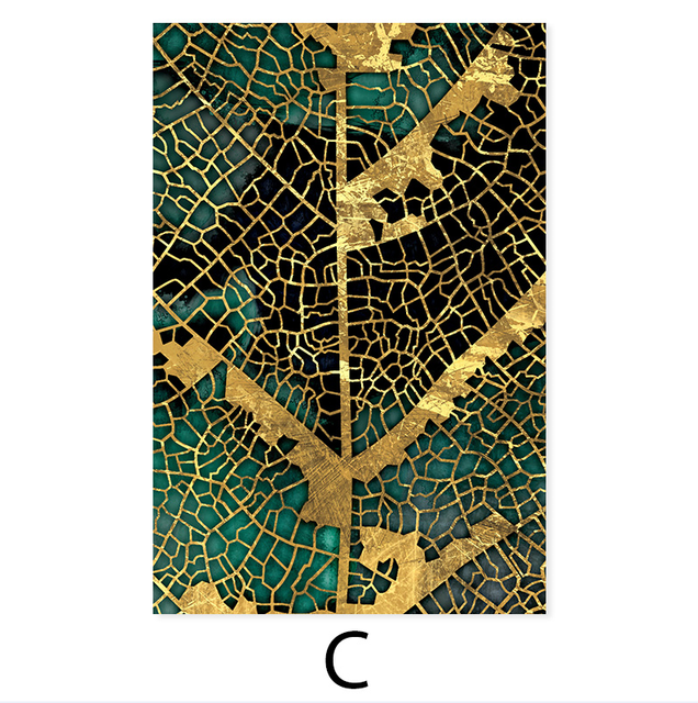 Golden Tree Of Life Leaf Wood Rings Canvas Prints
