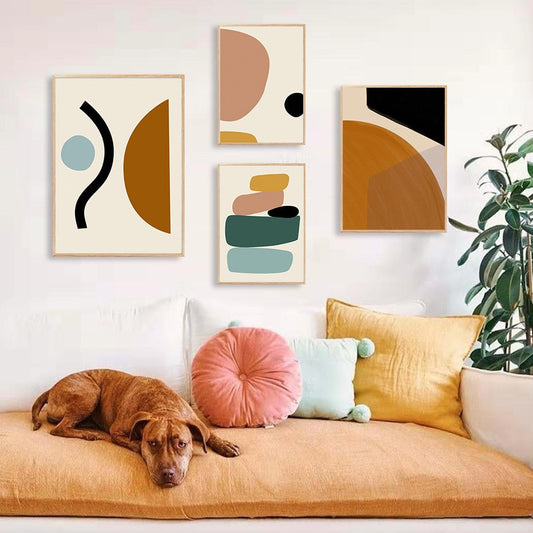 Minimalist Geometric Nordic Abstract Canvas Prints