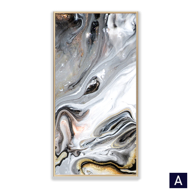 Silver Agate Gray Marble Canvas Print